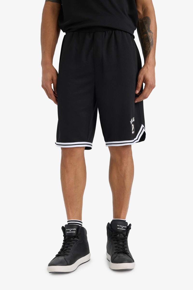 DeFacto Black Man DeFactoFit Fast Drying Standard Fit Sports Heavy Fabric Shorts Casual - Image 5